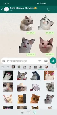 Cat Memes Stickers WASticker android App screenshot 0